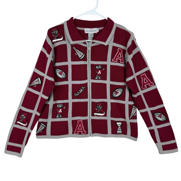 Vintage University of Alabama Castles Sport Zip-Up Cardigan Sweater – Size M - Picture 1 of 12
